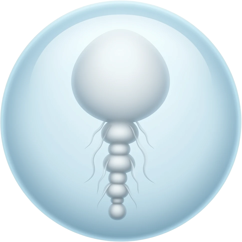 White swimming sperm emoji