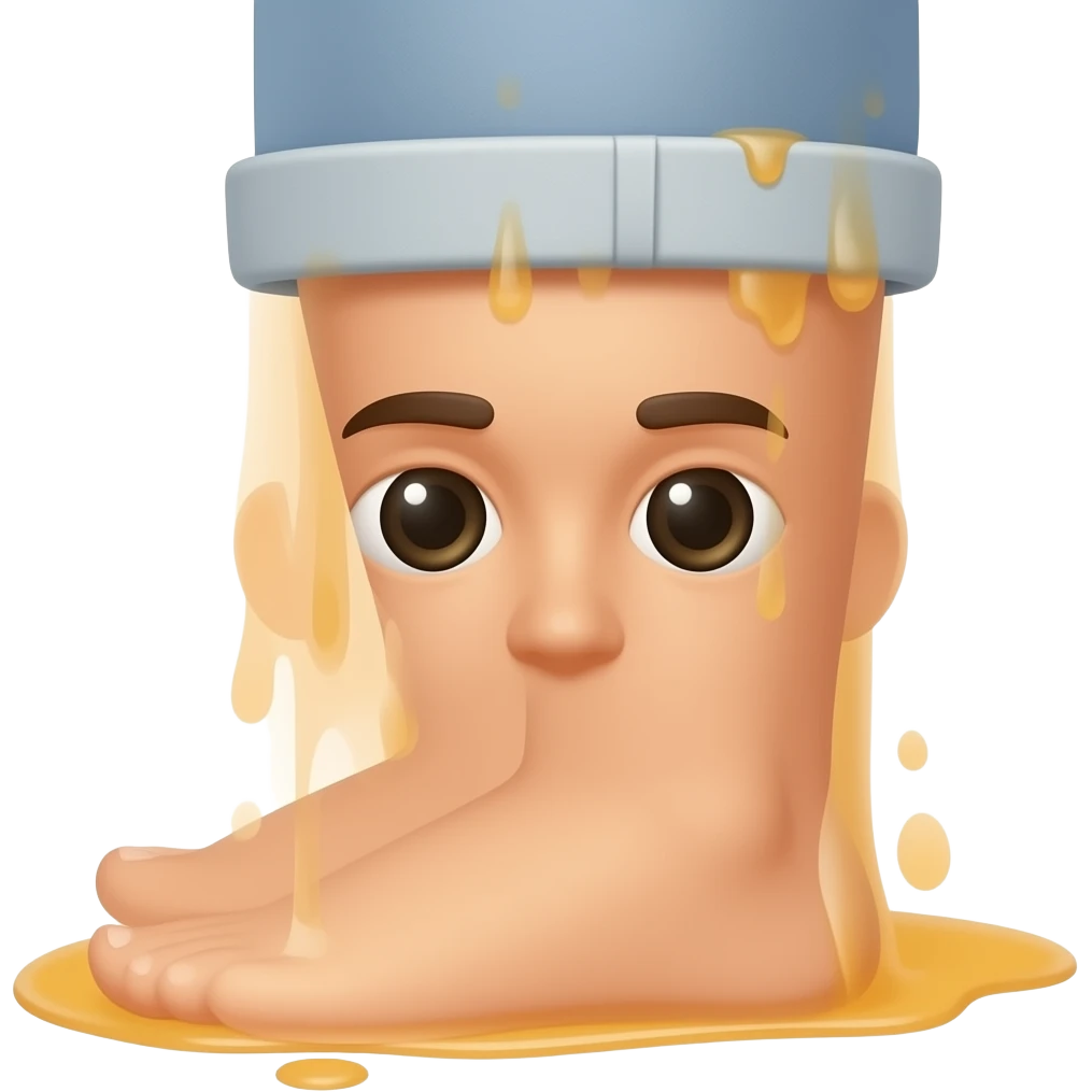 Dripping juice down leg emoji