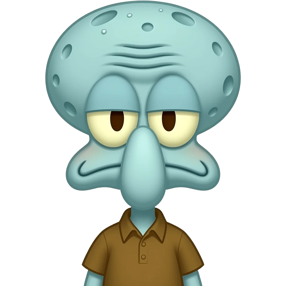 create a Squidward Tentacles emoji and remove Patrick Star emoji