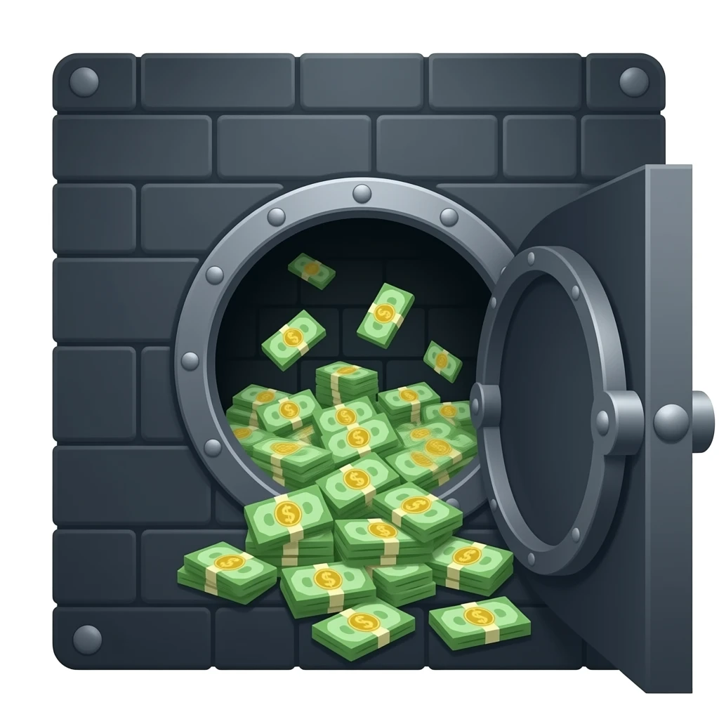 Black Cash vault emoji