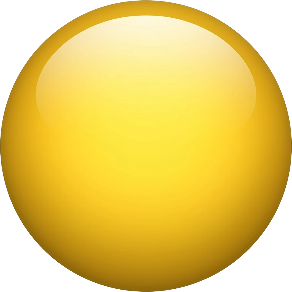A yellow circle and no lighting no white emoji