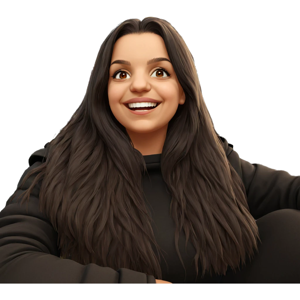 happy girl outdoors smiling emoji