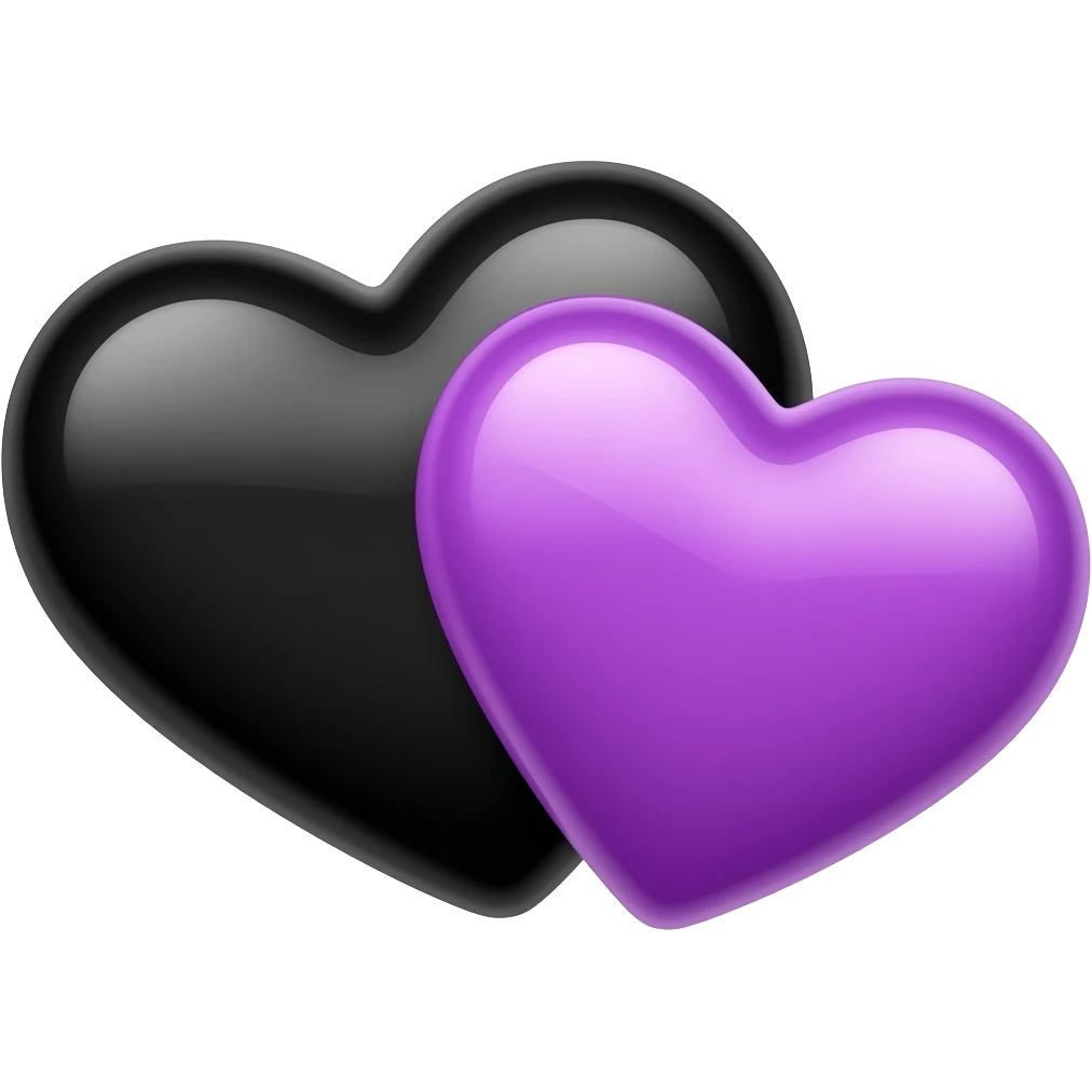🖤💜 combine these two very nicer and cutesy emoji