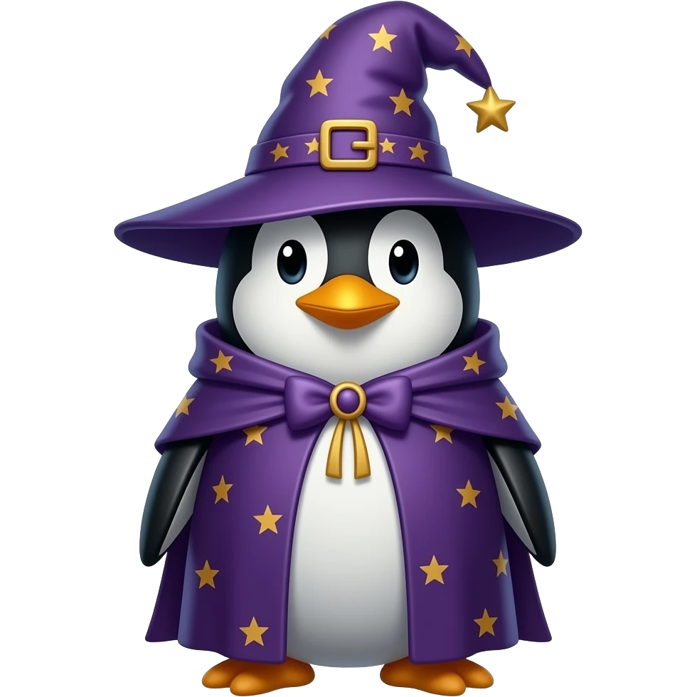Penguin Wizard emoji