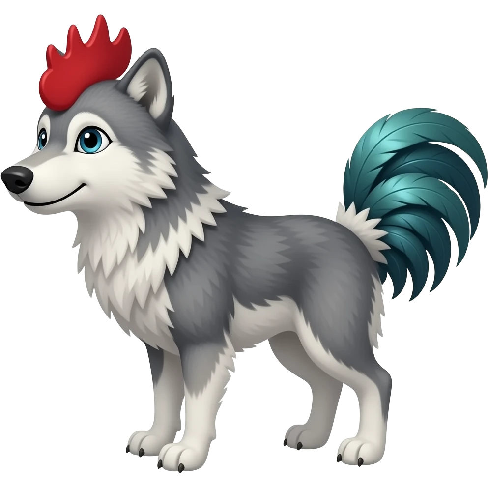 Furry wolf with cock emoji