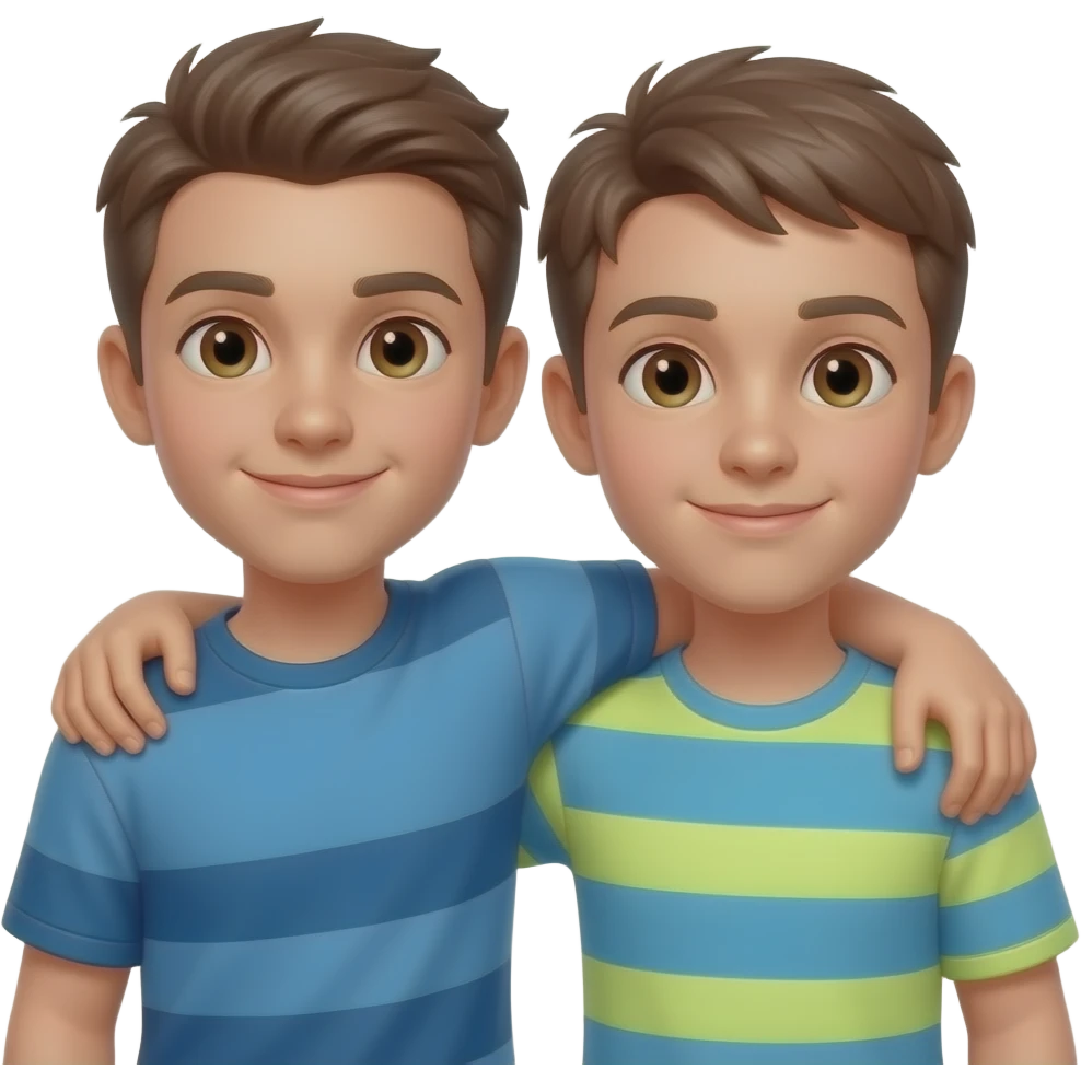 BROTHERS ARMS AROUND EACH OTHERS SHOULDER emoji