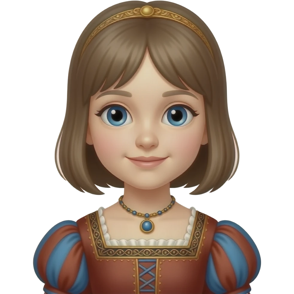 Renaissance girl kid emoji