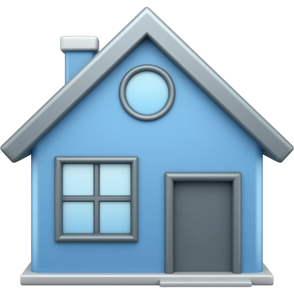 a House Emoji in blue grey emoji