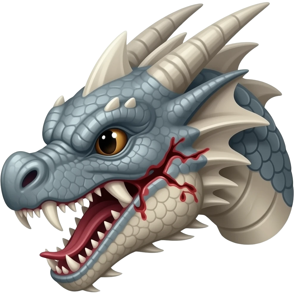 matte painting of gray dragon arm ripping with claws - NO BACKGROUND emoji