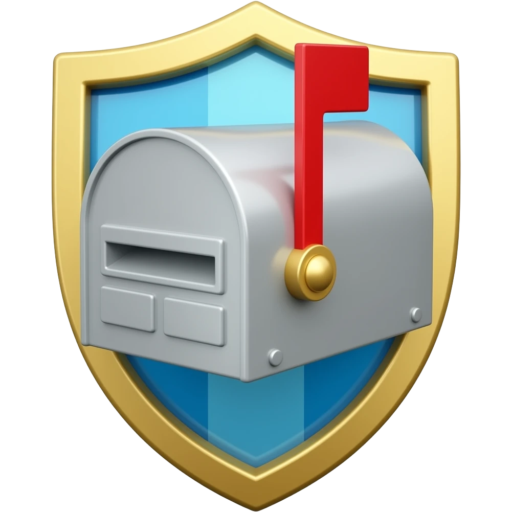 correo con escudo emoji