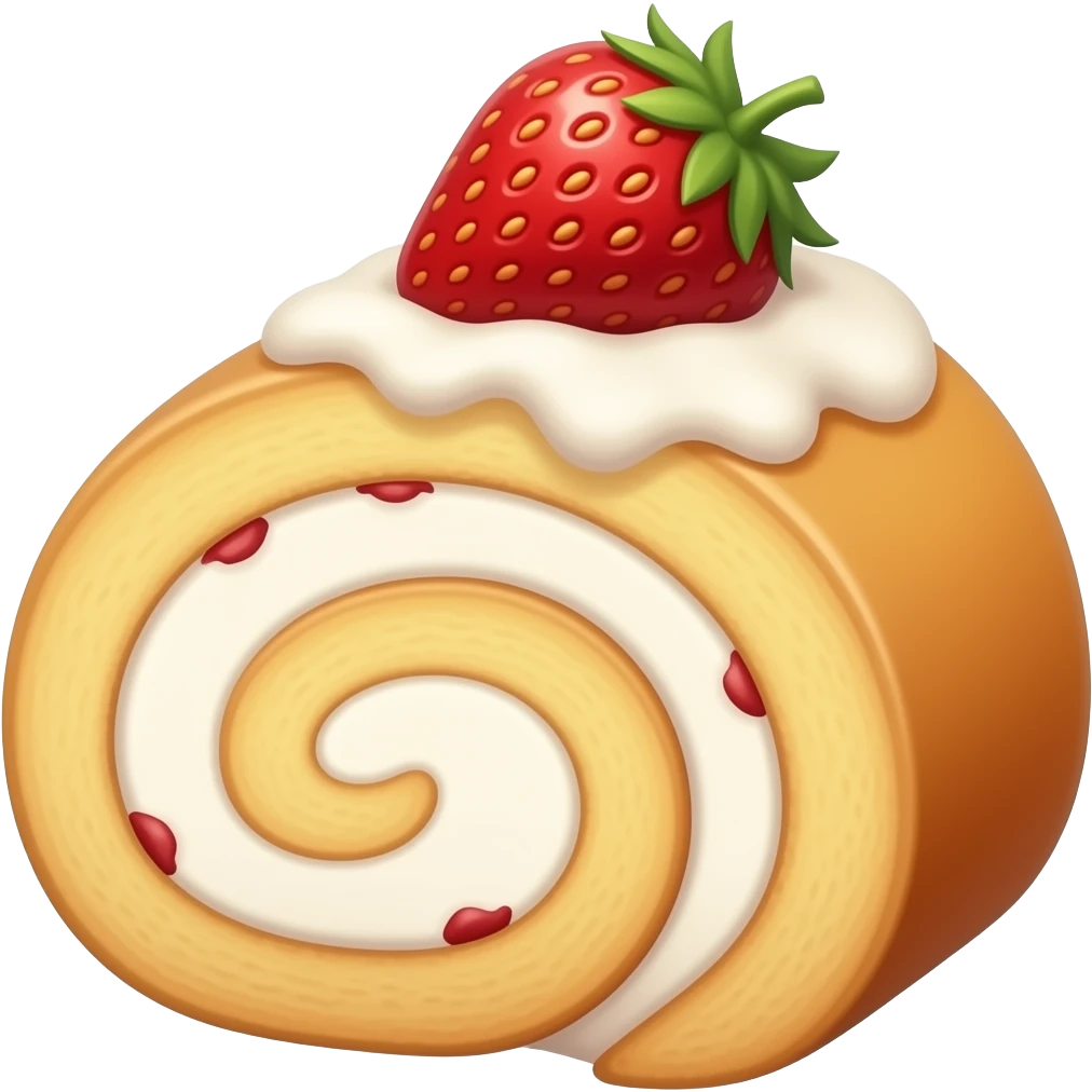 Strawberry swiss cake roll emoji