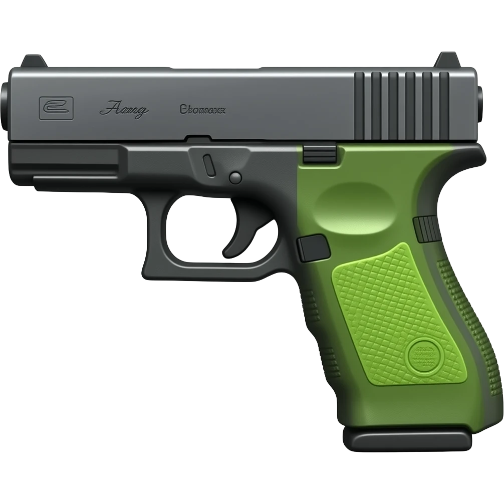 Glock Gun lime snake Handle right side emoji