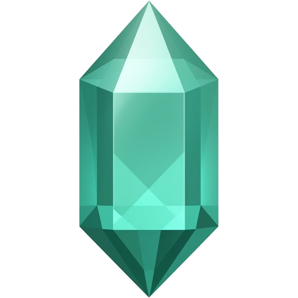 mineral/crystal in a green/blue colour emoji