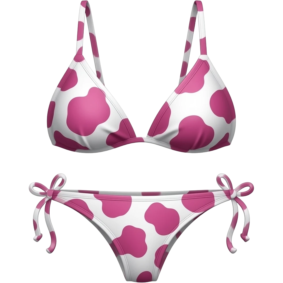 bikini with pink cow print emoji