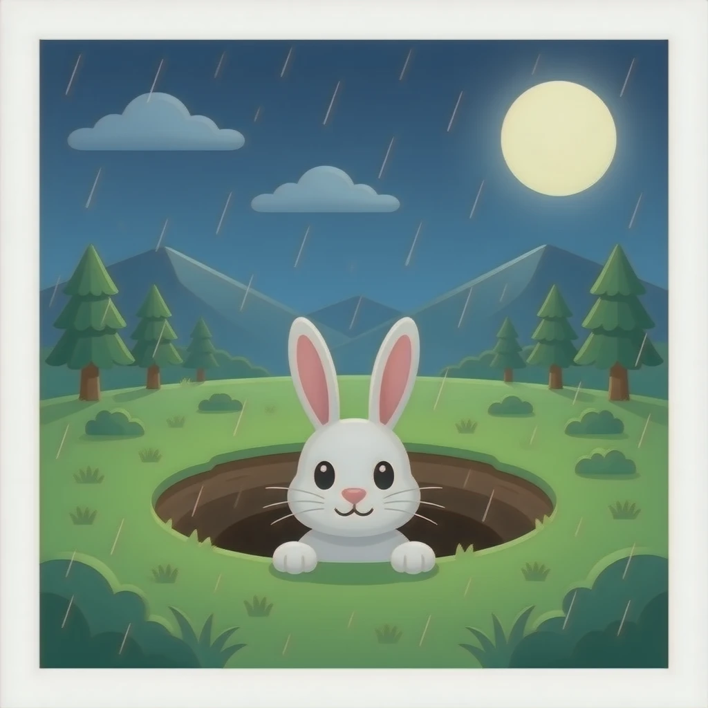 an hour deep in a rabbit hole emoji