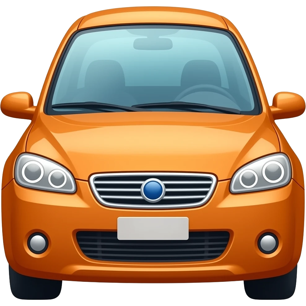 orange colour car emoji