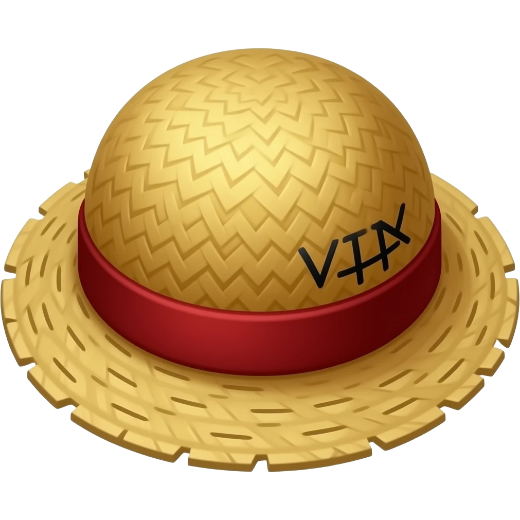 Luffy straw hat emoji