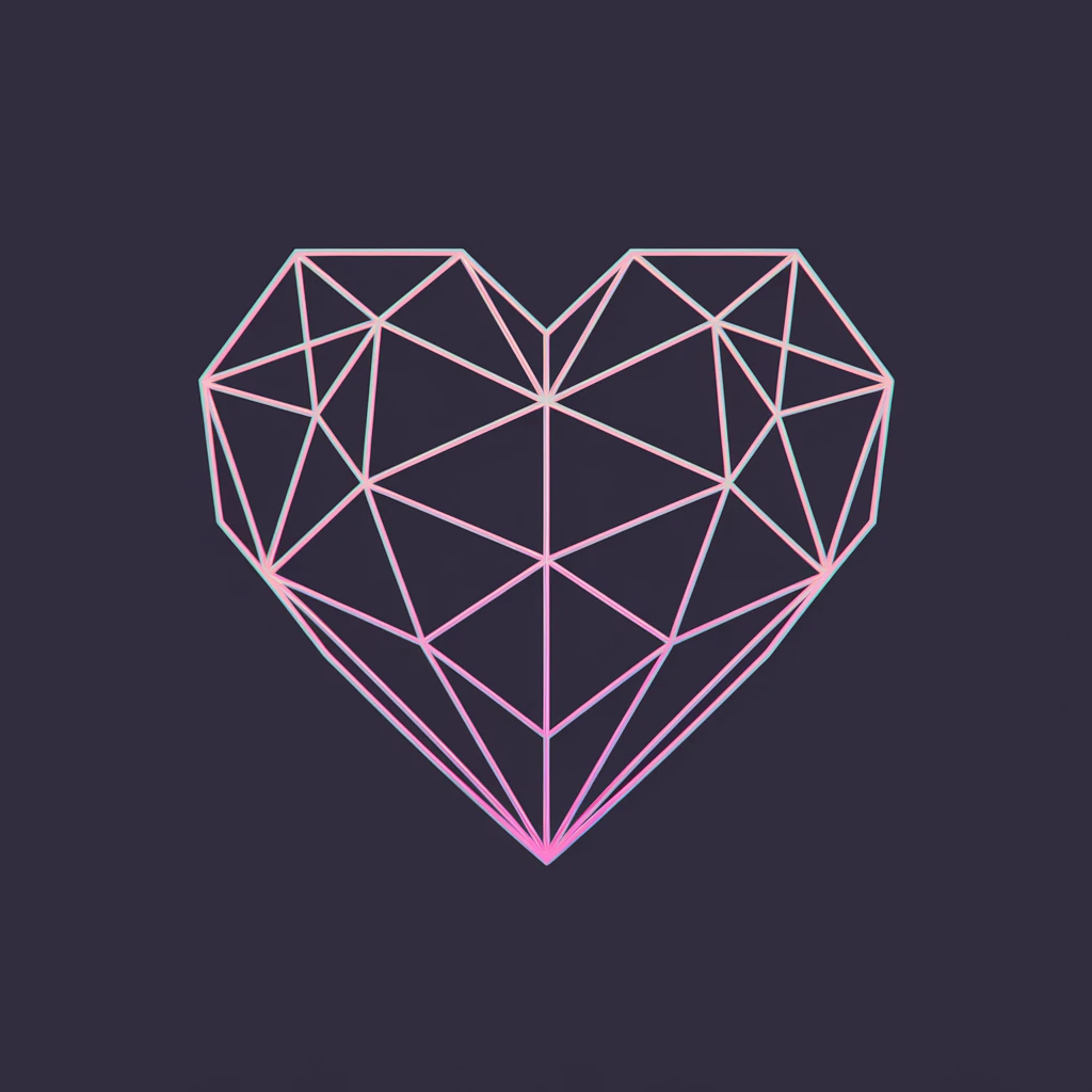 heart with a prism effect emoji