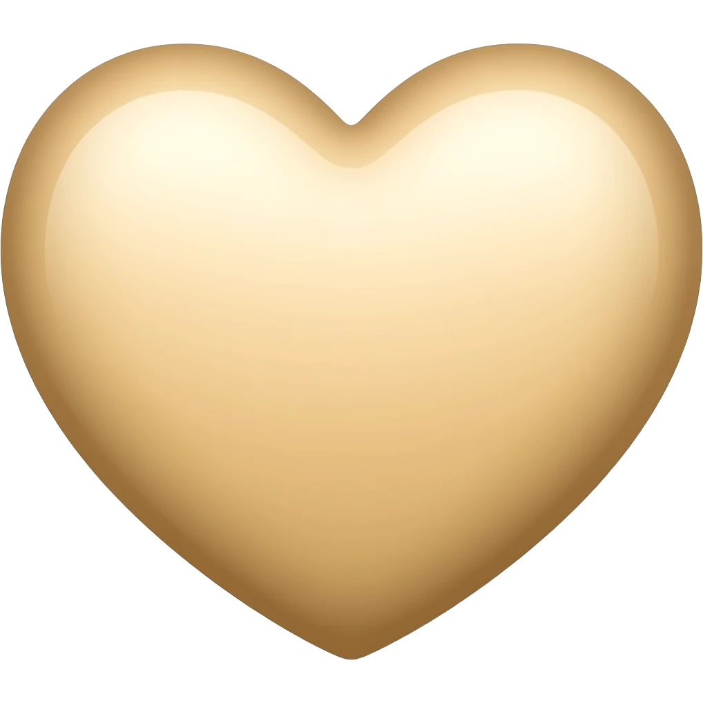 Beige heart emoji for text emoji