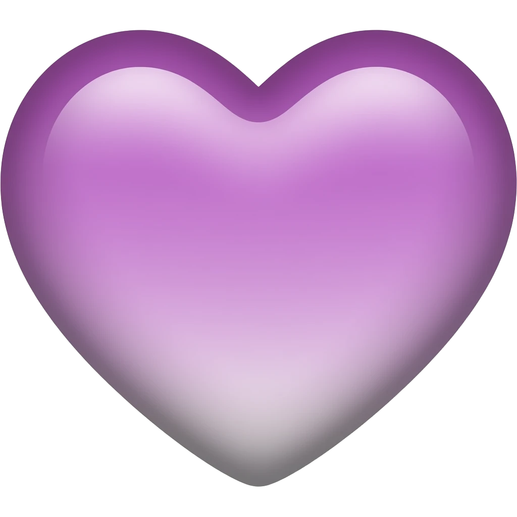 Mauve ombré heart emoji