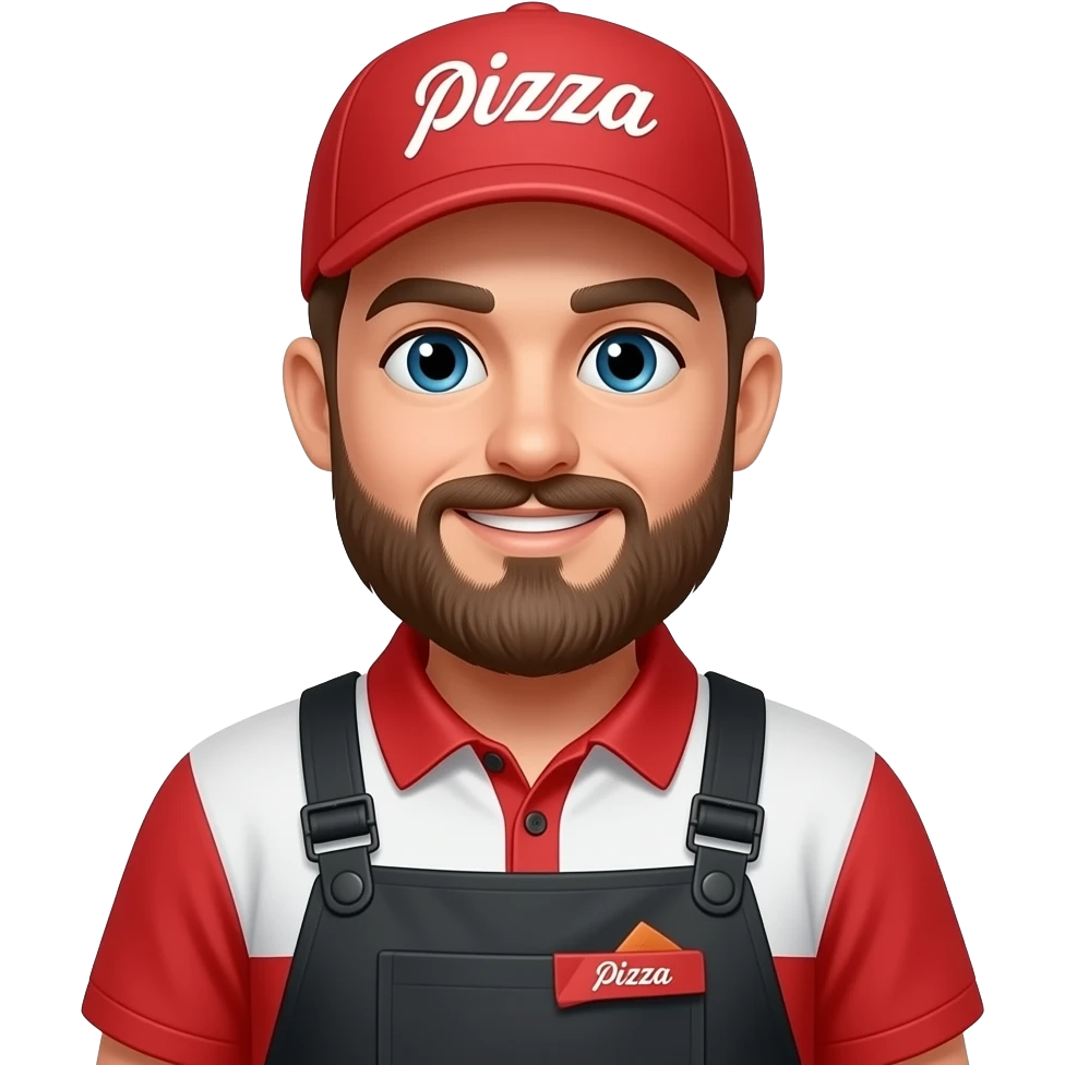 a bearded pizza delivery man emoji