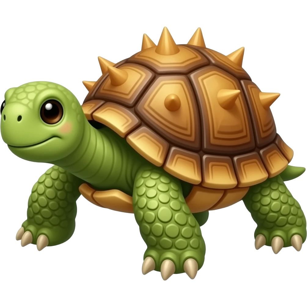 Una tortuga con espinas en el caparazon y garras emoji