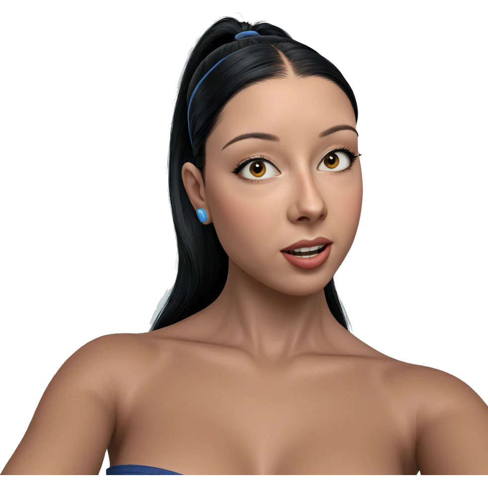 girl with black hair earphones emoji