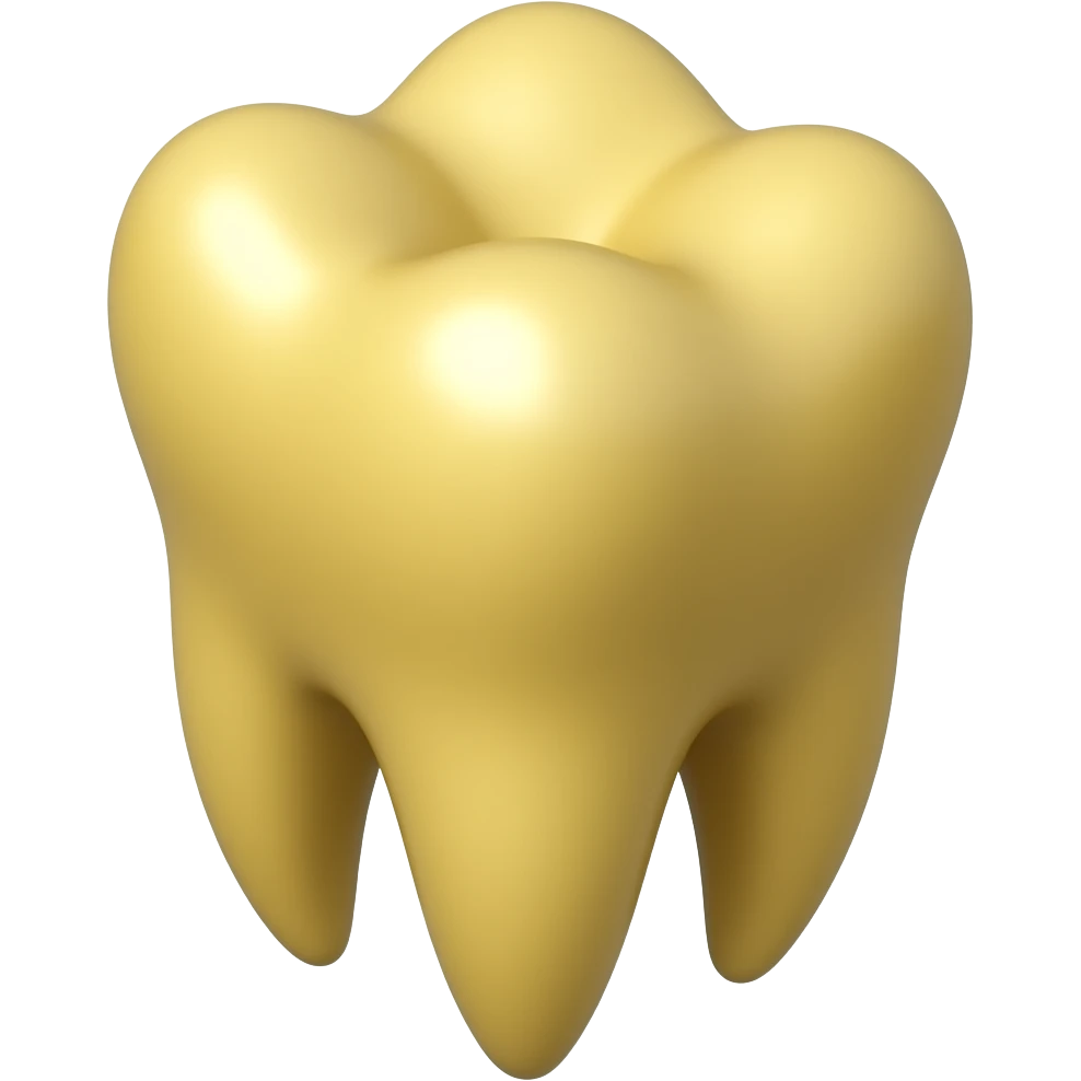 누런 3d 치아, 45도 측면에서 틀어서 본 모습 emoji
