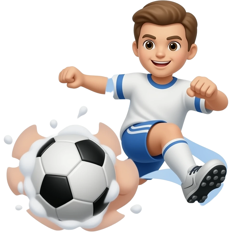 player slide tackling soccer ball emoji