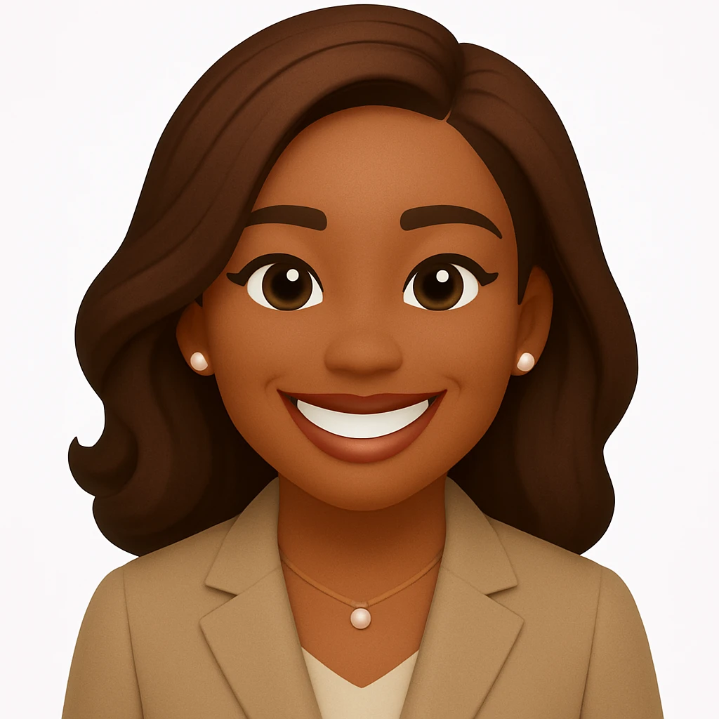 turn the second man in emoji style of the 1st image, match the facial features and match dressing style of the 2nd image, she is wearing suit emoji