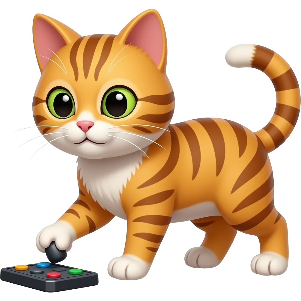 게임하는 고양이 emoji