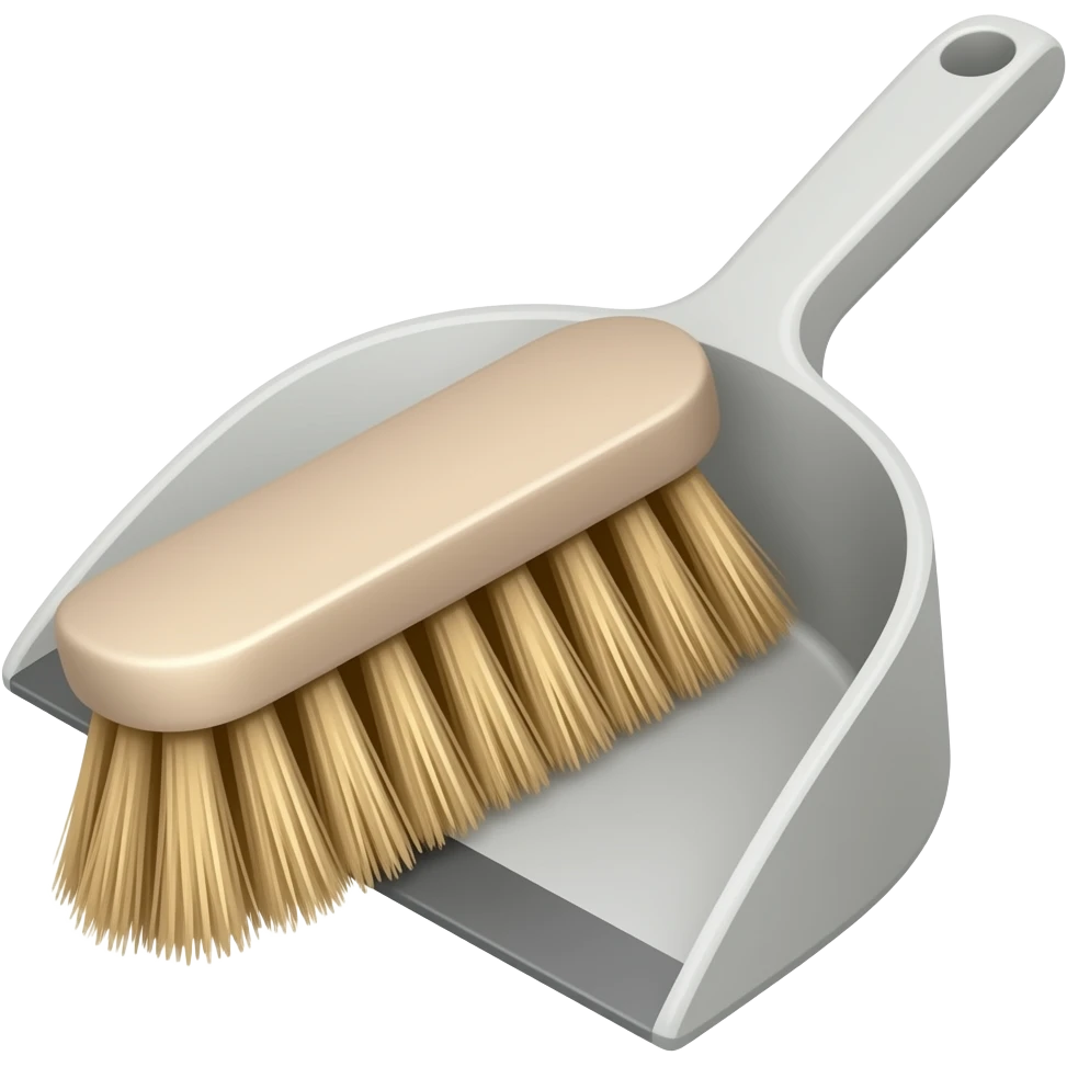 dust pan and brush emoji