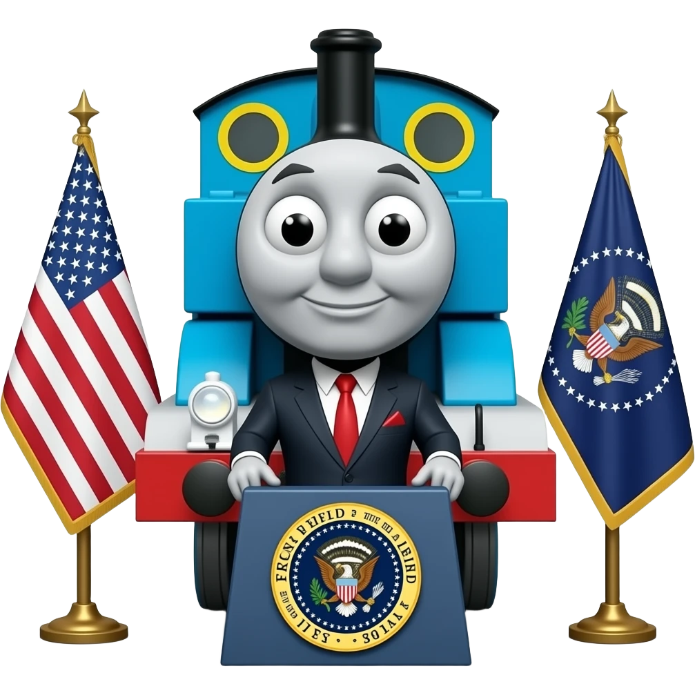 thomas the tank engine as president emoji