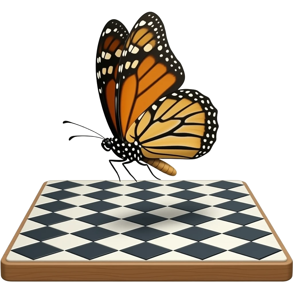 Diamond leapoard butterfly emoji