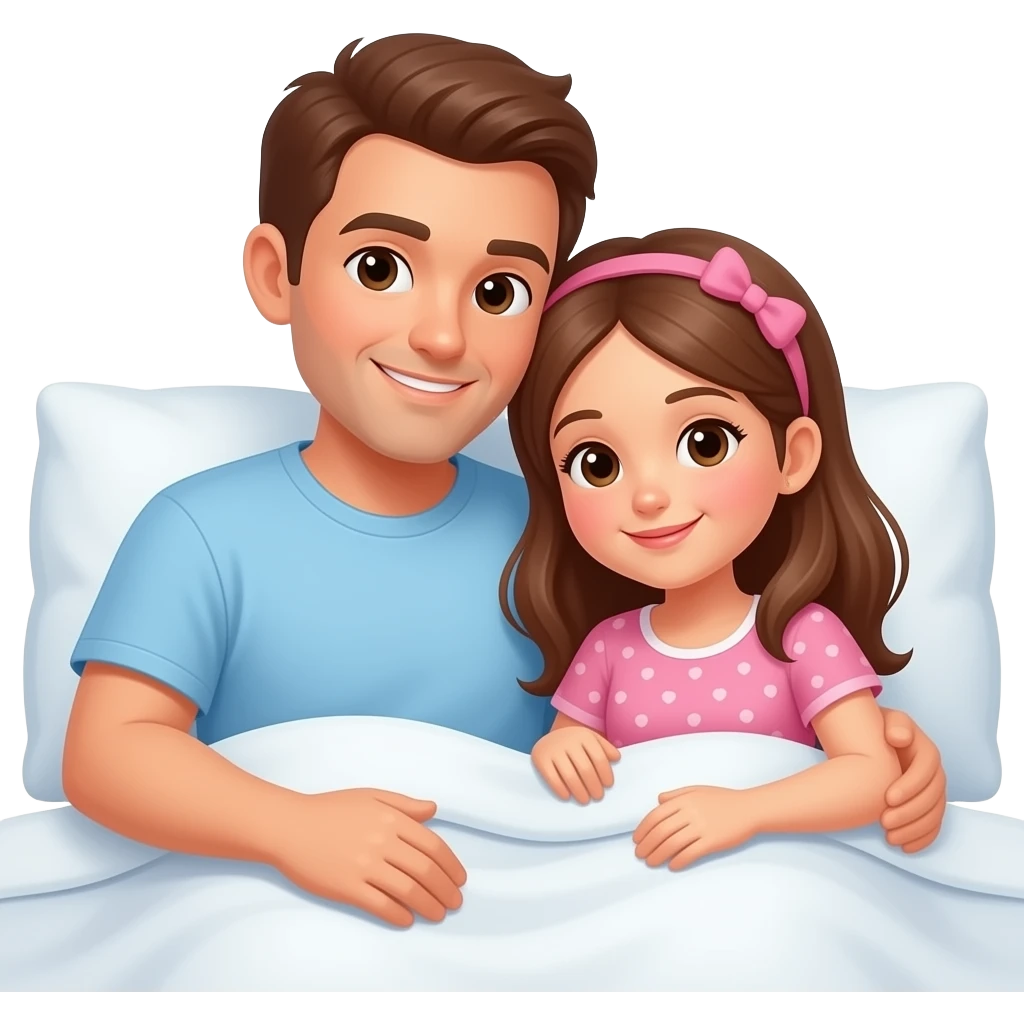 2 man in 1 girl in bed love emoji