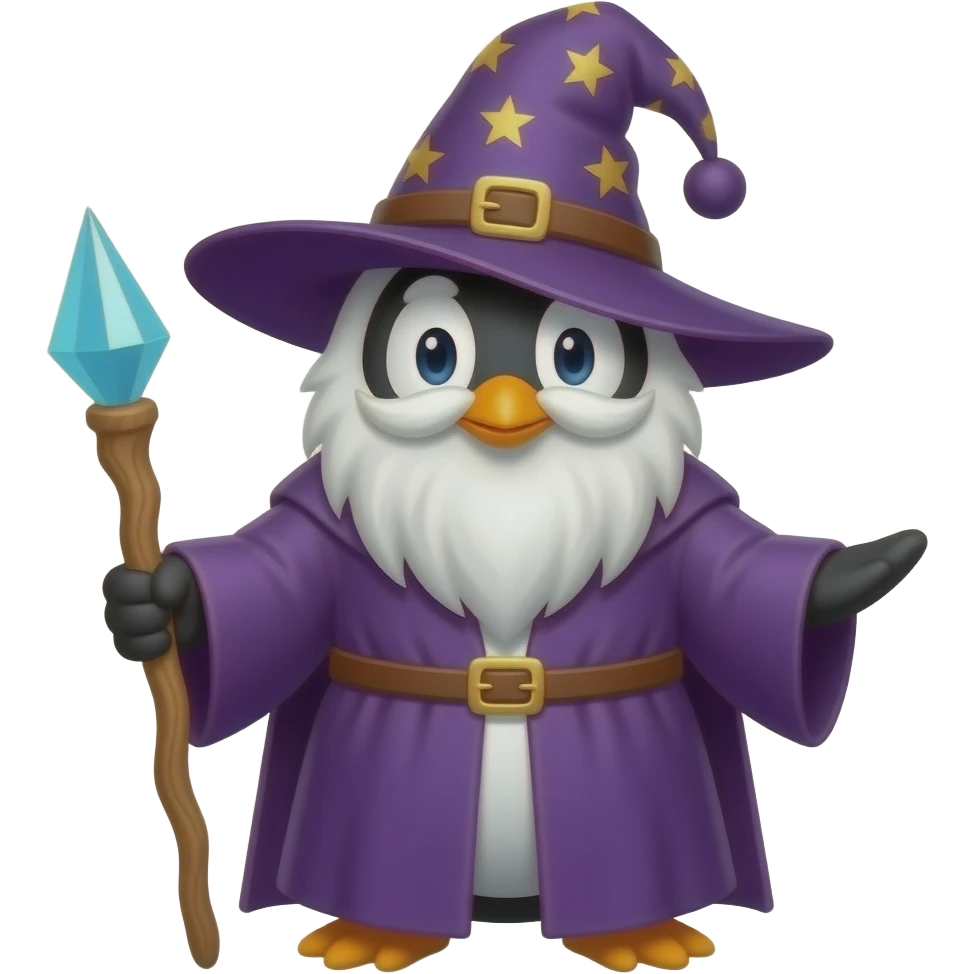 Penguin Wizard emoji