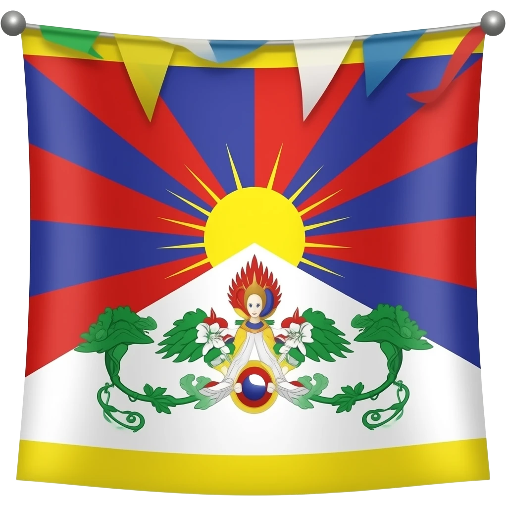 Tibetan prayer flags emoji