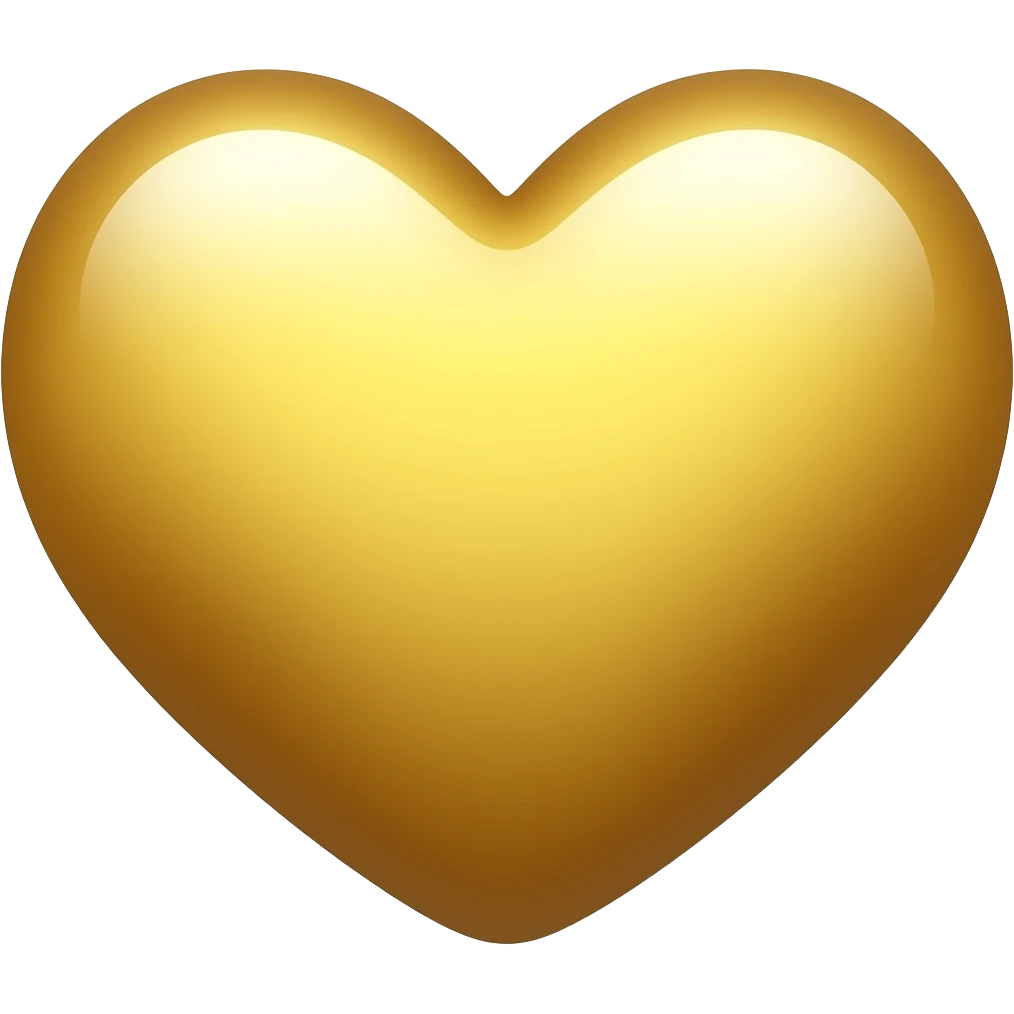 Gold Heart emoji