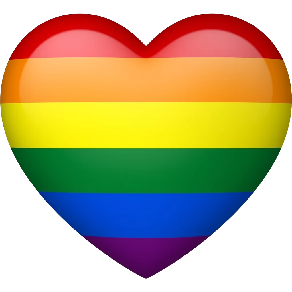 LGBT flag heart emoji