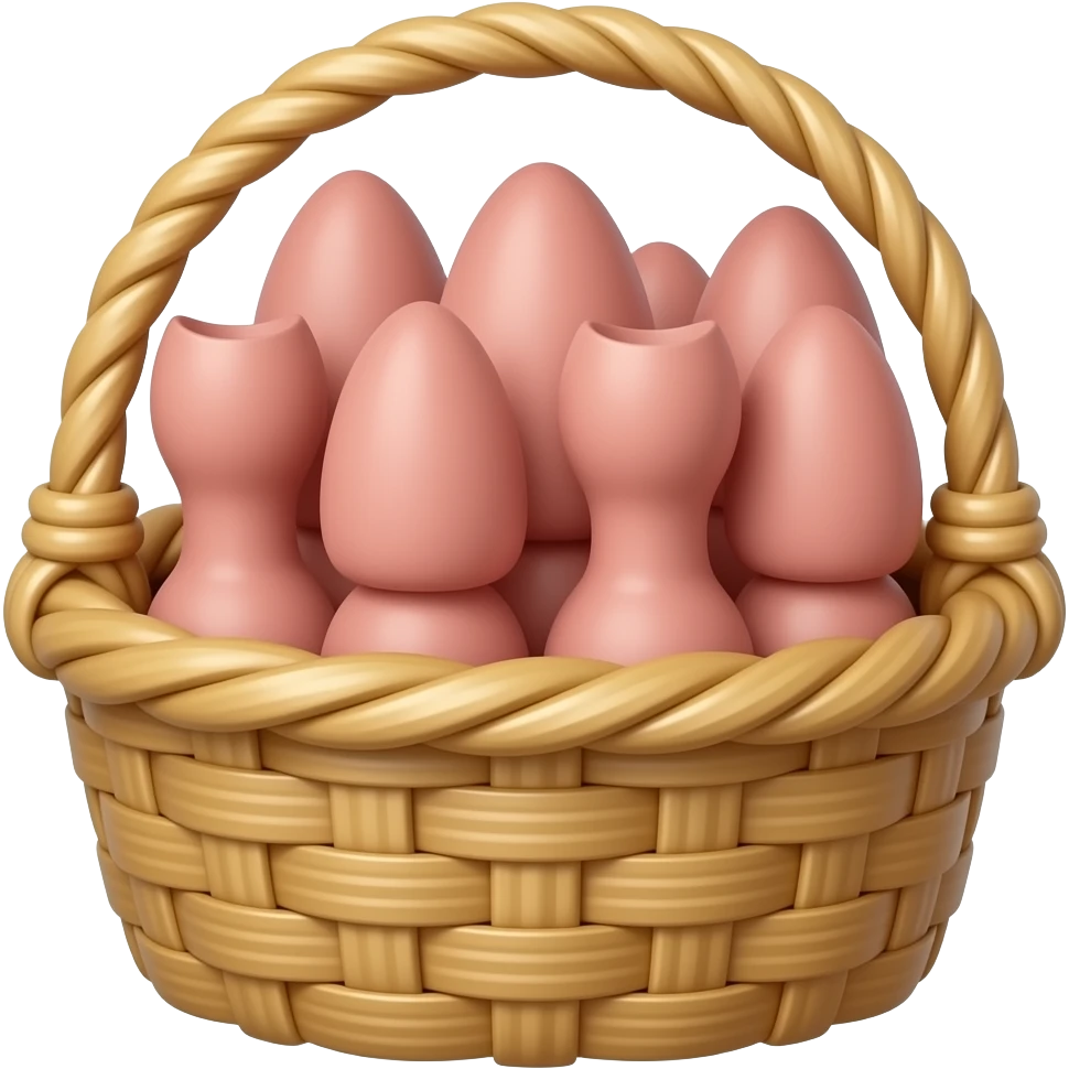 a basket full of phallic shapes emoji