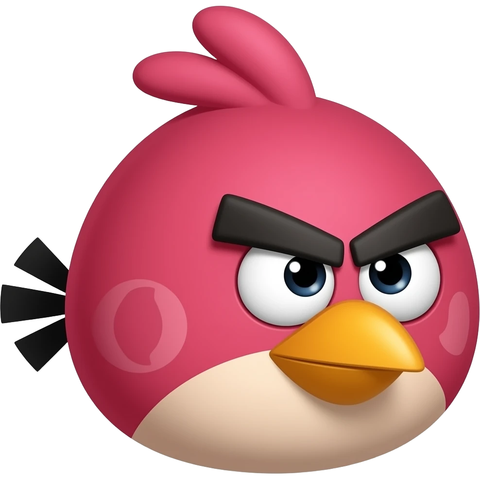 pink angry birds cute eyes emoji