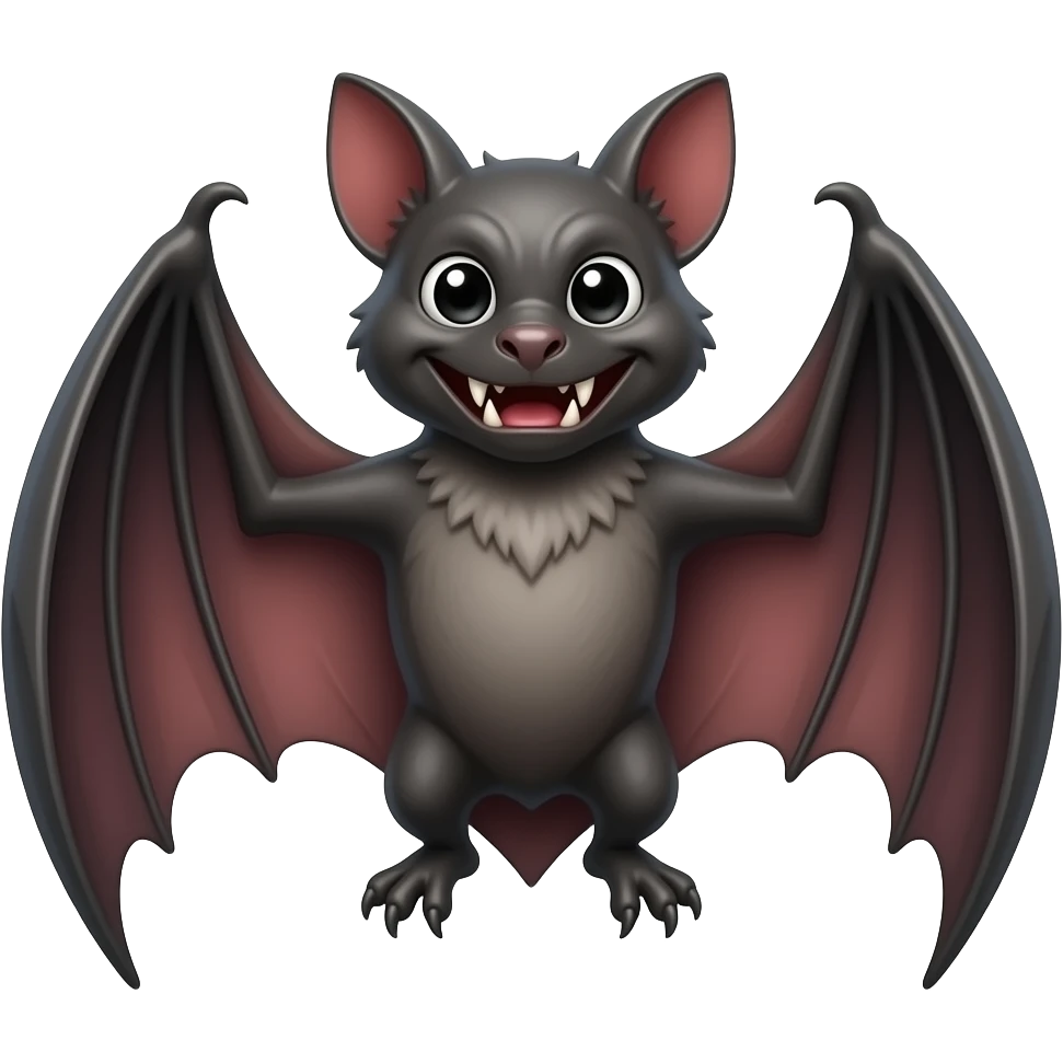 летучая мышь с клыками emoji