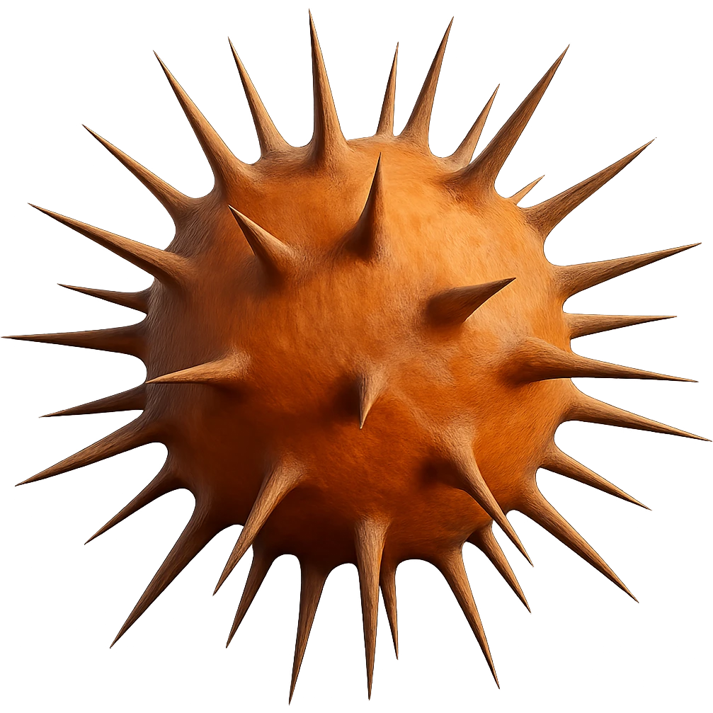 Make the spikes more realistic and dangerous while keeping the style consistent with the original image and maintaining a transparent background. emoji