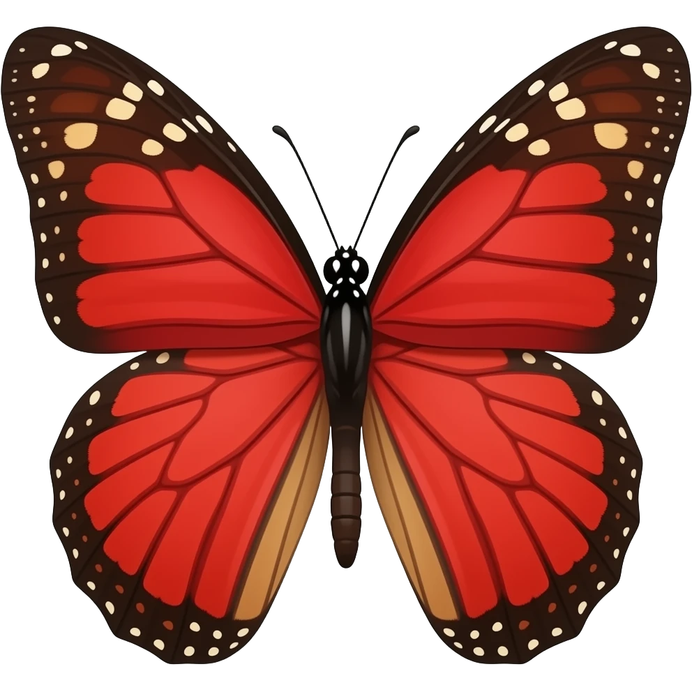 Красная бабочка emoji