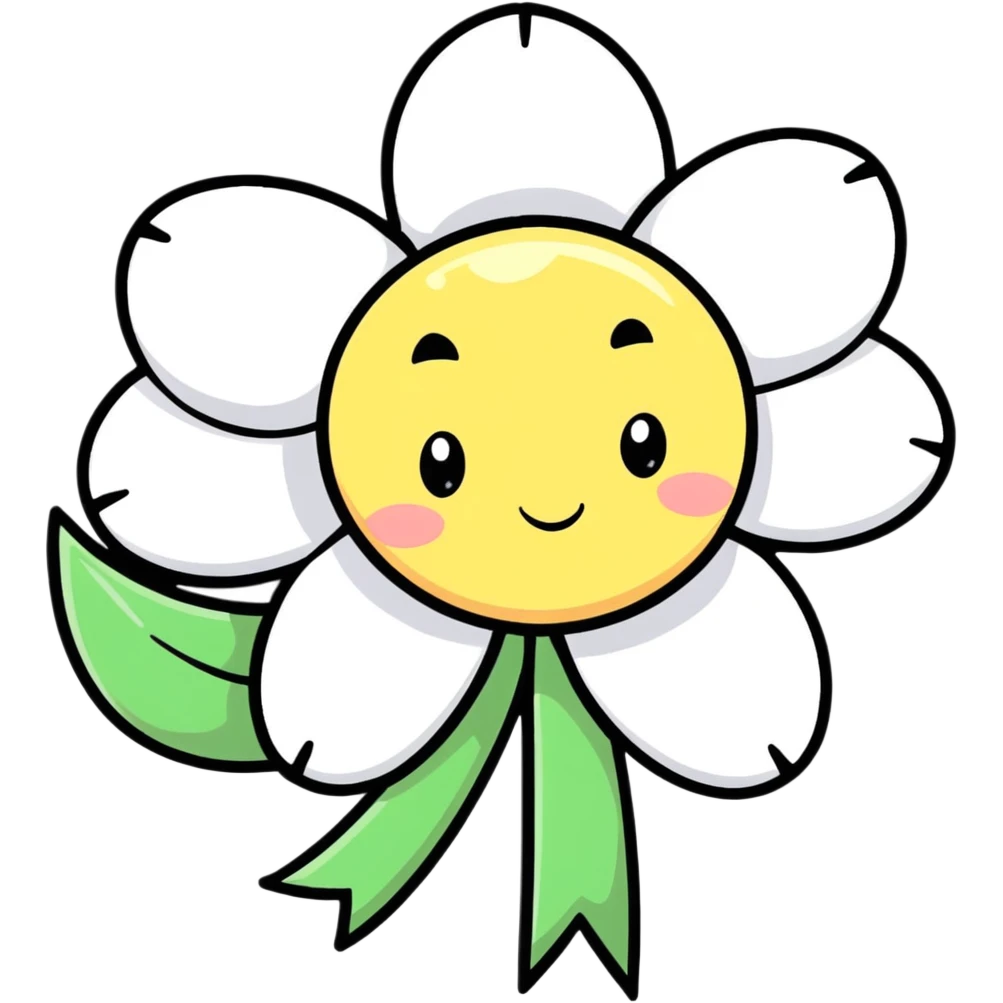 Flower with a bow emoji