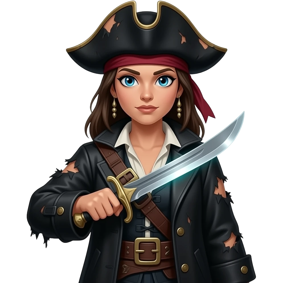 female alien pirate emoji