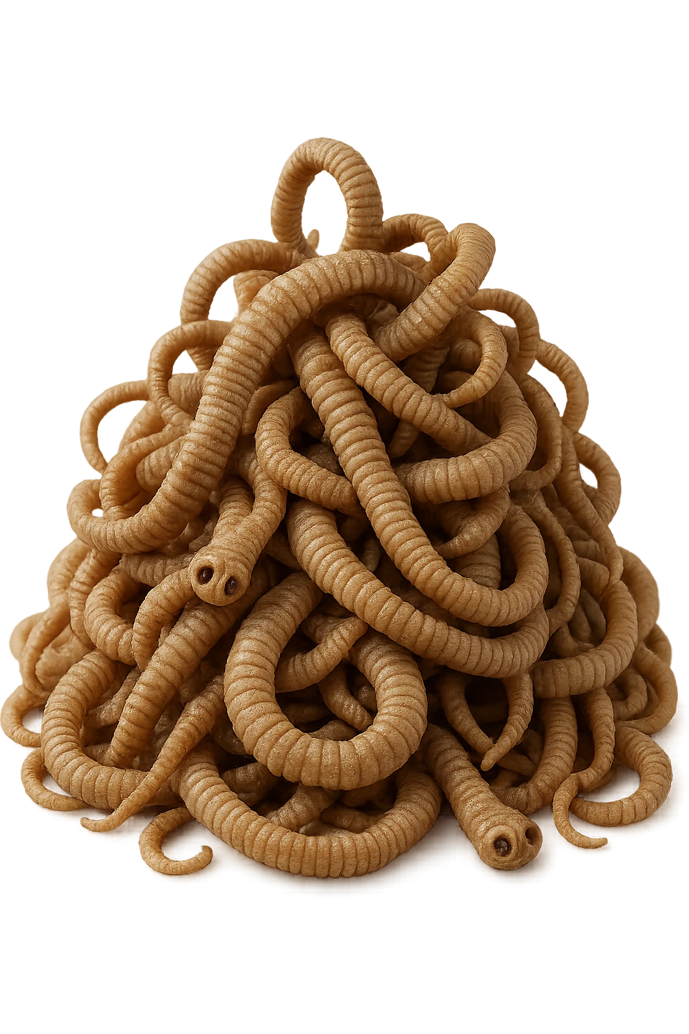 montagna di parassiti tipo la tenia realistici, iperrealistico 4k emoji