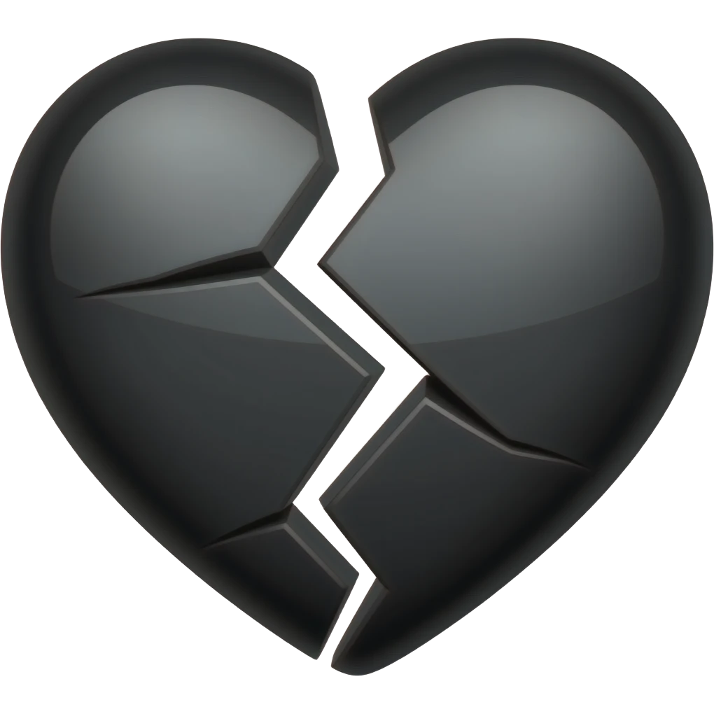 разбитое черное сердце emoji