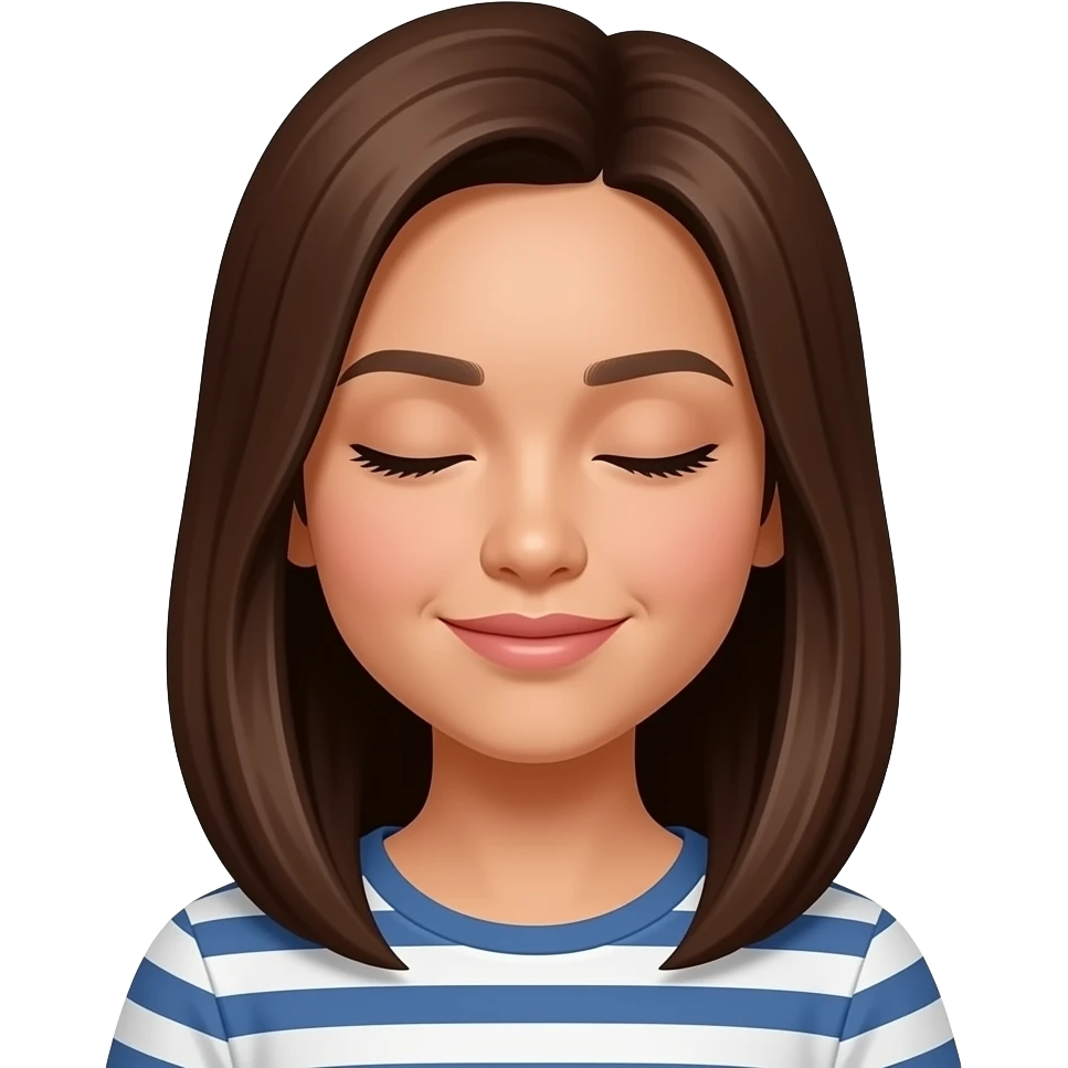 Filipino girl 25 years old Brown hair closed lips emoji