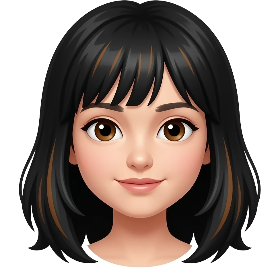 Make me. I'm a girl black x little brown hair , dark brown eyes, emoji